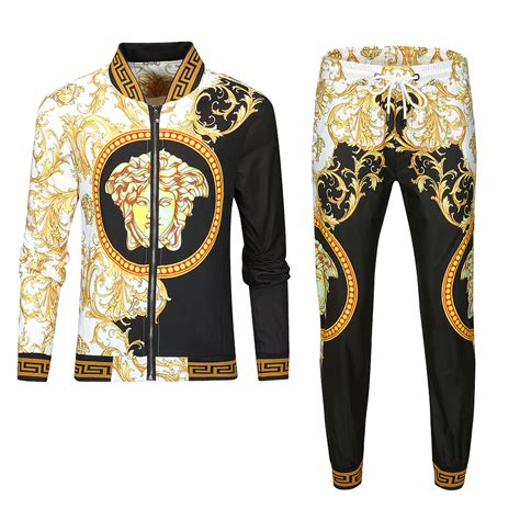 replica versace velvet tracksuit|versace tracksuit for men.